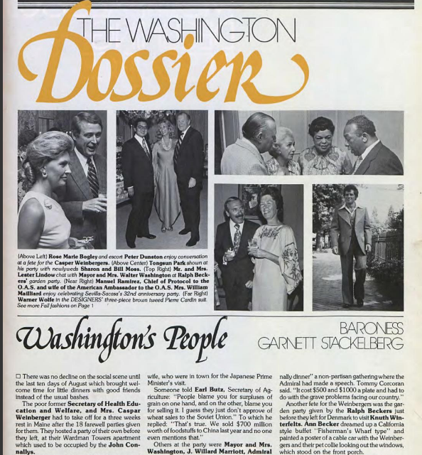 Washington Dossier Magazine September 1975
